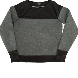 Athleta womens Small sweatshirt gray‎ black Color Block 243058 66022